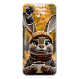 Печатный чехол «Зверята с кофе» для Realme Note 60x (Зайчик с кофе)