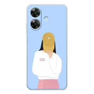 Силиконовый Чехол на Realme Note 60x с картинкой Стильных Девушек (Желтая кепка)