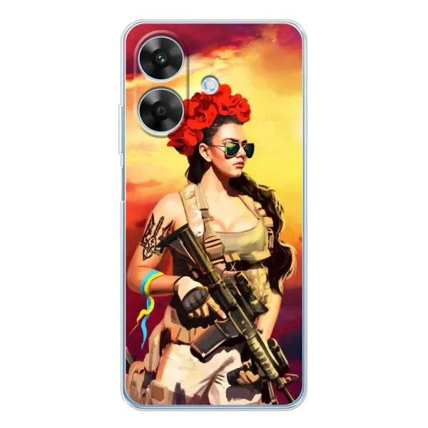 Чехол с рисунком «Женщина солдат» для Realme Note 60x Чехол с рисунком «Женщина солдат» для Realme Note 60x