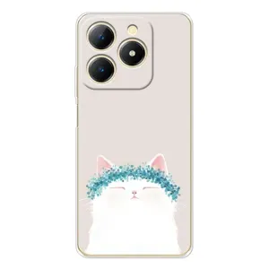 Чехол на тематику: Коты для Realme Note 70 (Белый котик)