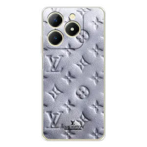 Текстурный Чехол Louis Vuitton для Реалми Ноты 70 (Белый ЛВ)
