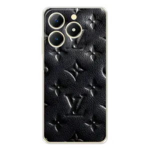 Текстурный Чехол Louis Vuitton для Реалми Ноты 70 (Черный ЛВ)