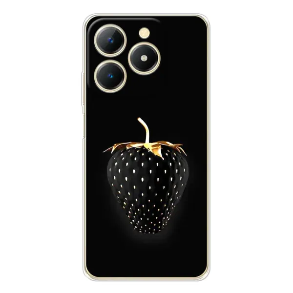 Чехол с рисунком «Чёрная клубника» для Realme Note 70