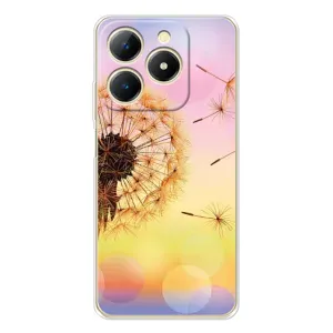 Силиконовый Чехол с одуванчиками на RealMe Note 70 (Цветок-одуванчик)