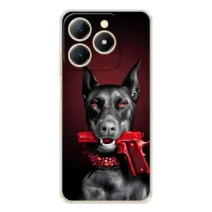 Чехол ДОБЕРМАН для RealMe Note 70 (Доберман злой)