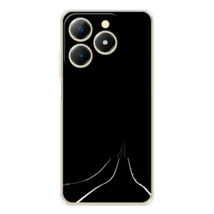 Чехол с картинками на черном фоне для RealMe Note 70 (Дорога)