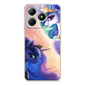 Чехол Unicorn на RealMe Note 70 (Единорожки на тучках)