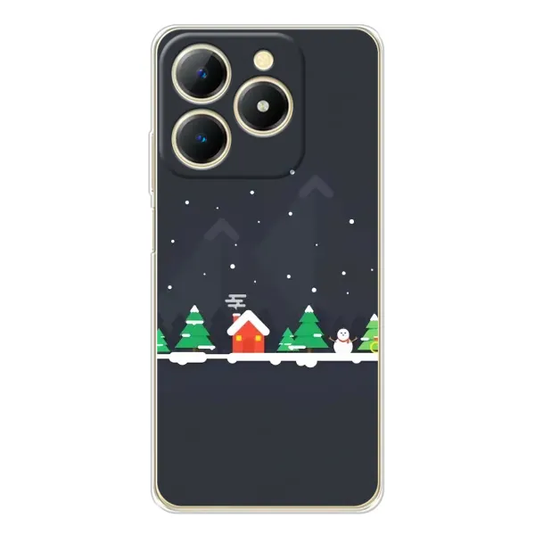 Чехол с рисунком «Город зимний» для Realme Note 70