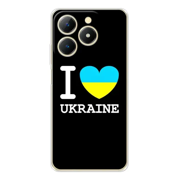 Чехол с рисунком «I Love Ukraine» для Realme Note 70 Чехол с рисунком «I Love Ukraine» для Realme Note 70