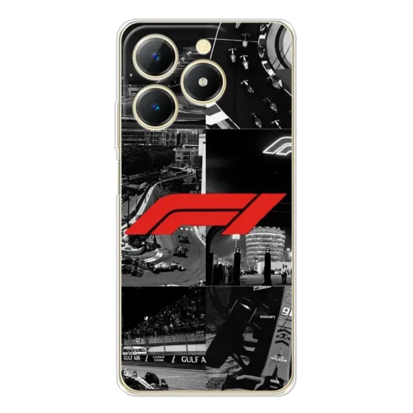 Чехол с рисунком «Коллаж Формула 1» для Realme Note 70 Чехол с рисунком «Коллаж Формула 1» для Realme Note 70