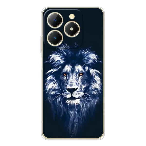 Чехол с рисунком «Лев - синий» для Realme Note 70 Чехол с рисунком «Лев - синий» для Realme Note 70