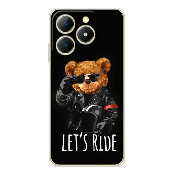 Чехол с рисунком «Модный Мишка» для Realme Note 70