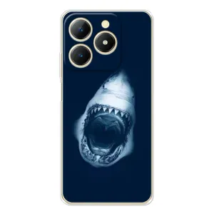 Силиконовый бампер с картинкой животных для RealMe Note 70 (Пасть Акулы)
