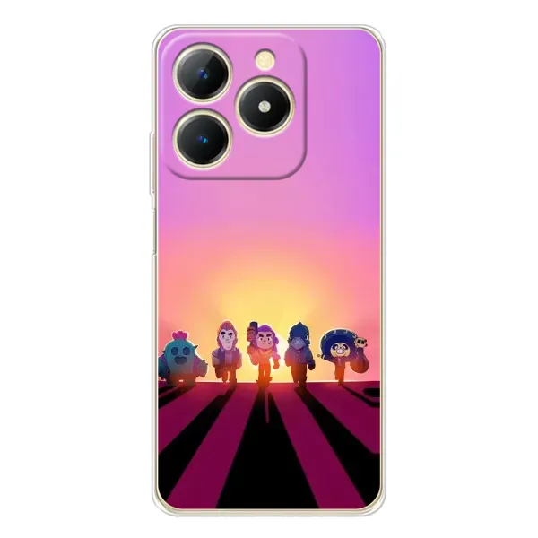 Чехол с рисунком «Персонажи в закате» для Realme Note 70