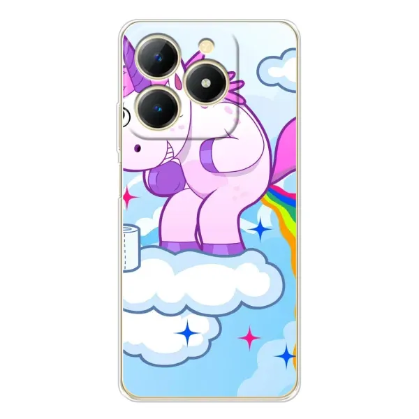 Чехол с рисунком «Радуга единорожка» для Realme Note 70