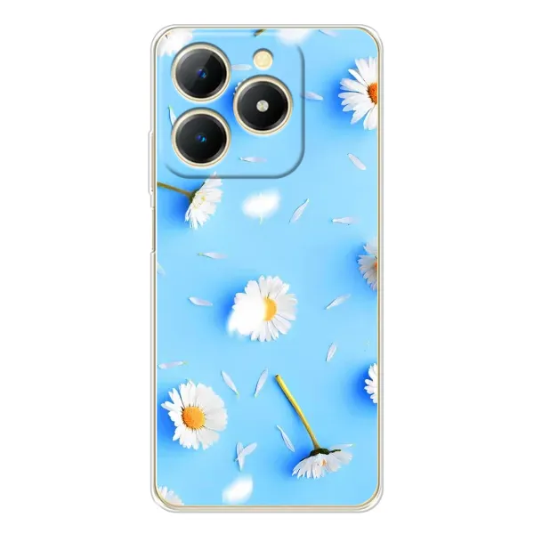 Чехол с рисунком «ромашки на голубом» для Realme Note 70