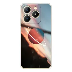 Чохол (ТПУ) з планетами на RealMe Note 70 (Сатурн)