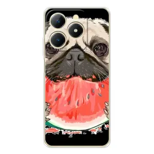 Чехол (ТПУ) Милые собачки для RealMe Note 70 (Смешной Мопс)