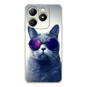 Бампер с изображением Котиков для Реалми Ноты 70 (Стильный КОТ)