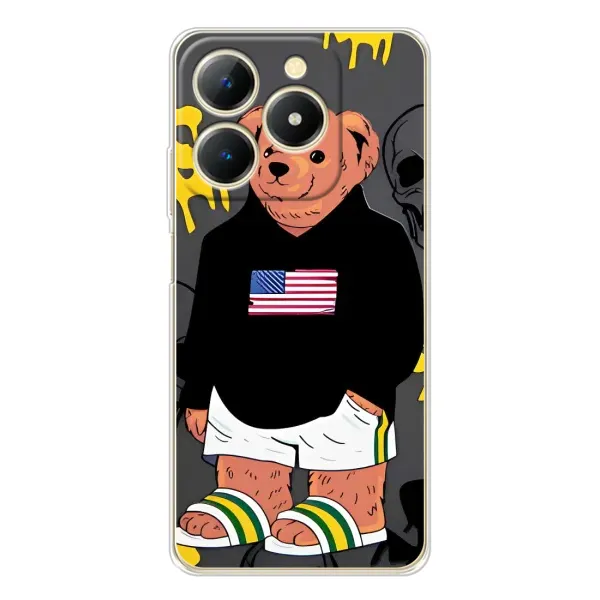 Чехол с рисунком «Teddy USA» для Realme Note 70