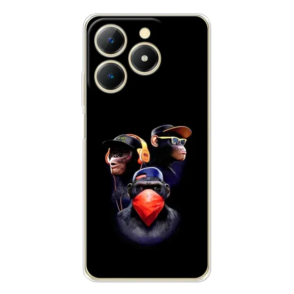 Чехол с рисунком «Три обезьяны» для Realme Note 70