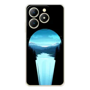 Летний Чехол на RealMe Note 70 (Синий Водопад)