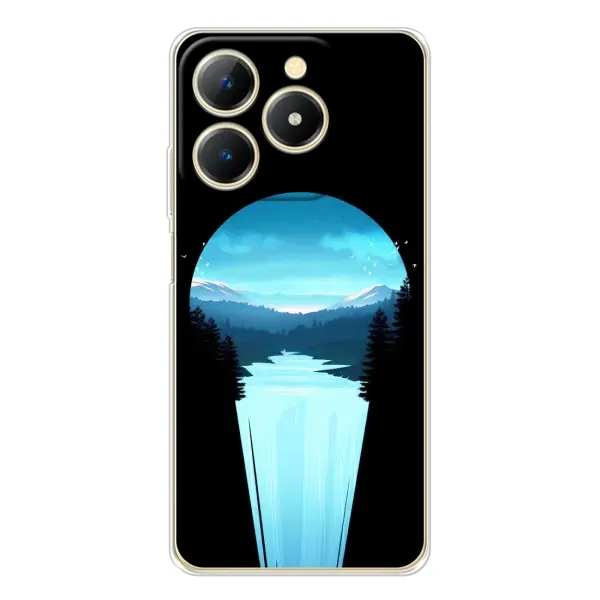 Чехол с рисунком «Синий Водопад» для Realme Note 70