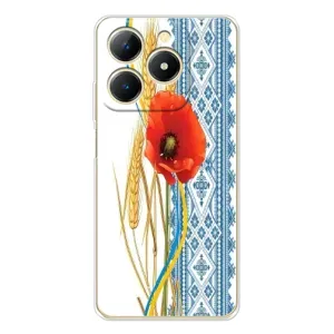 Силиконовый Чехол на RealMe Note 70 с картинкой Вышиванки (Вышиванка с цветком)