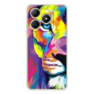 Чехол с картинкой на RealMe Note 70 (Яркий Лев)