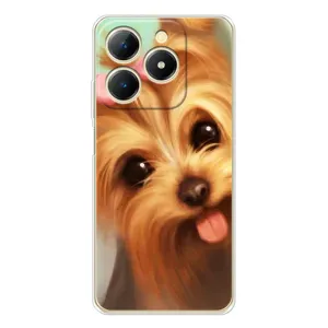 Чехол (ТПУ) Милые собачки для RealMe Note 70 (Йоршенский терьер)
