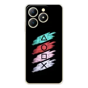 Чехол с рисунком «Значки Sony» для Realme Note 70