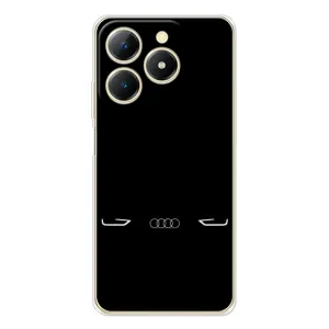Силиконовый бампер с картинкой машины на Realme Note 70T (Силует Audi)