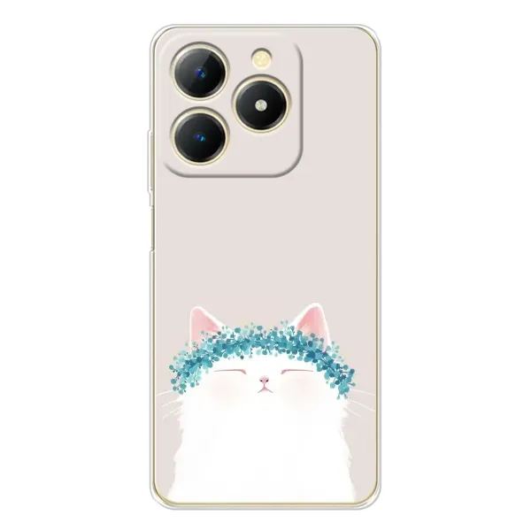 Чехол с рисунком «Белый котик» для Realme Note 70T Чехол с рисунком «Белый котик» для Realme Note 70T