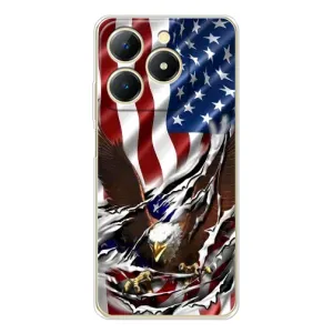 Чехол Флаг USA для Realme Note 70T (Флаг USA)