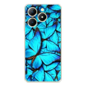 Силиконовый бампер с картинкой животных для Realme Note 70T (Крылья бабочек)