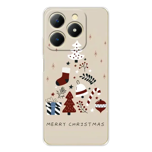 Чехол с рисунком «Merry Christmas» для Realme Note 70T