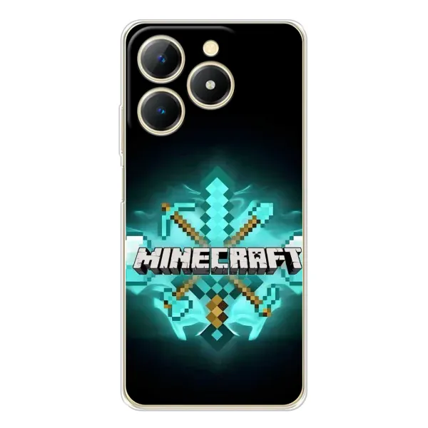 Чехол с рисунком «MineCraft 2» для Realme Note 70T