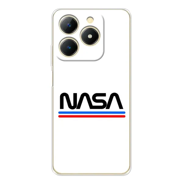 Чехол с рисунком «NASA на белом фоне» для Realme Note 70T Чехол с рисунком «NASA на белом фоне» для Realme Note 70T