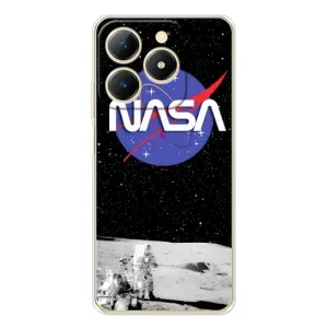 Силіконовый бампер з принтом "Наса" на Realme Note 70T (Nasa на місяці)