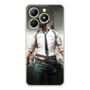 Силиконовый чехол с картинкой "Герой Pubg" на Realme Note 70T (Пабг)