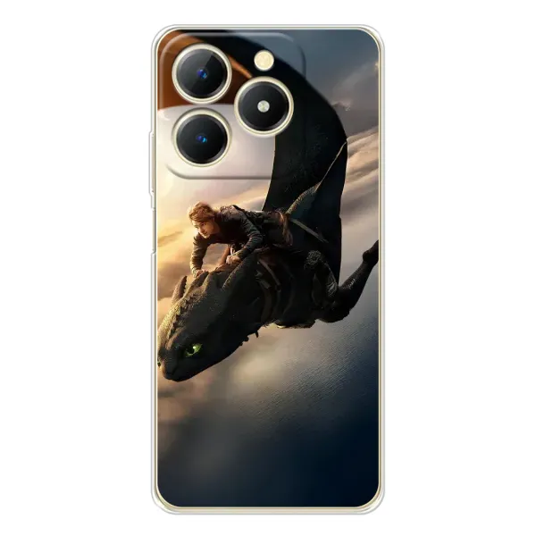 Чехол с рисунком «Полет Беззубика» для Realme Note 70T Чехол с рисунком «Полет Беззубика» для Realme Note 70T