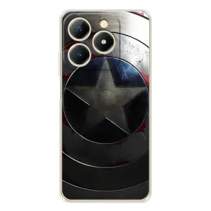 Чехол с Щитом Капитана Америки на Realme Note 70T (Ретро Щит Капитана)