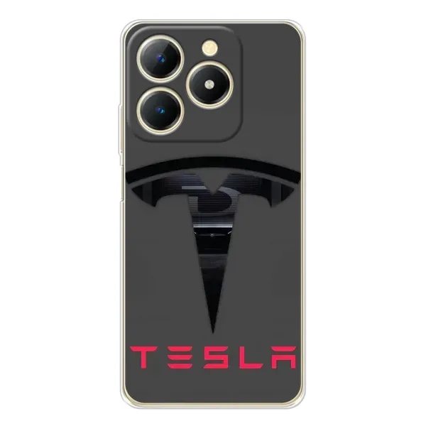 Чехол с рисунком «Logo TESLA» для Realme Note 70T