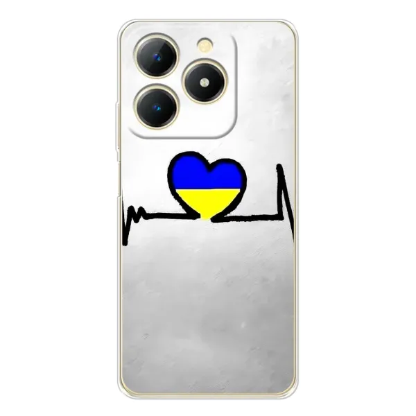 Чехол с рисунком «Украинская кардиограмма» для Realme Note 70T Чехол с рисунком «Украинская кардиограмма» для Realme Note 70T
