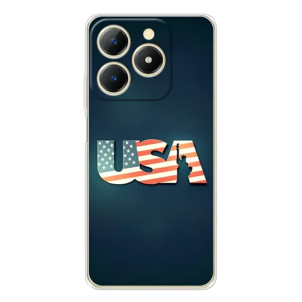 Чехол с рисунком «USA» для Realme Note 70T Чехол с рисунком «USA» для Realme Note 70T