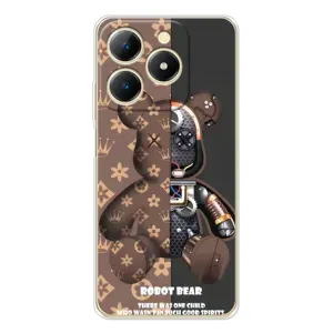 Силиконовый чехол для Realme Note 70T (Медмедь Луи Виттон)