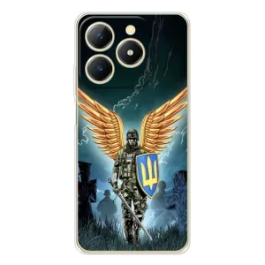Патриотический Чехол для Realme Note 70T (ЗСУ з крильями)