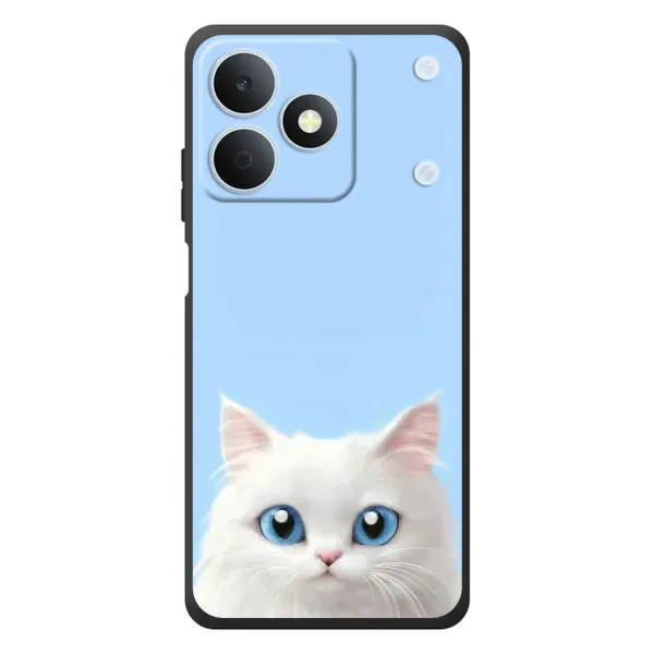 Чехол с рисунком «Белый кот» для Realme Note 80