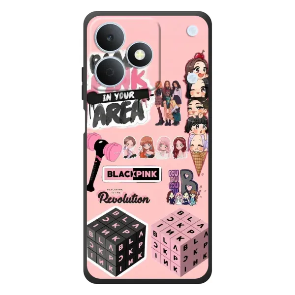 Чехол с рисунком «BLACK PINK коллаж» для Realme Note 80 Чехол с рисунком «BLACK PINK коллаж» для Realme Note 80