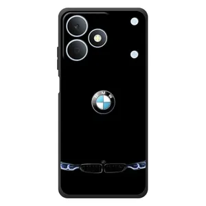 Силиконовый бампер с картинкой машины на RealMe Note 80 (Черный BMW)